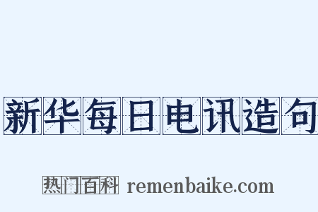 新华每日电讯造句是什么意思的图片